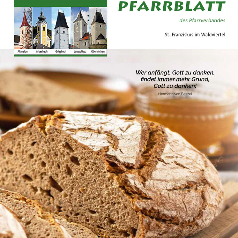 Mehr über den Artikel erfahren Pfarrblatt Juli – Oktober 2023