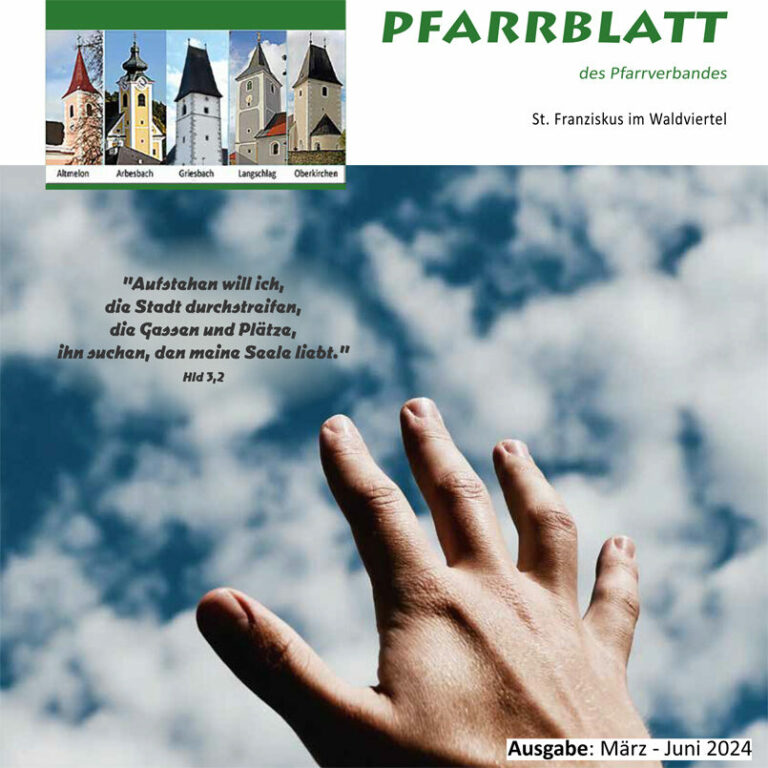 Mehr über den Artikel erfahren Pfarrblatt März – Juni 2024