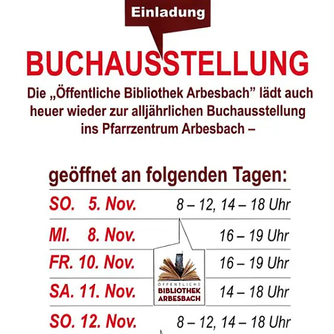 Mehr über den Artikel erfahren Buchausstellung im Pfarrzentrum