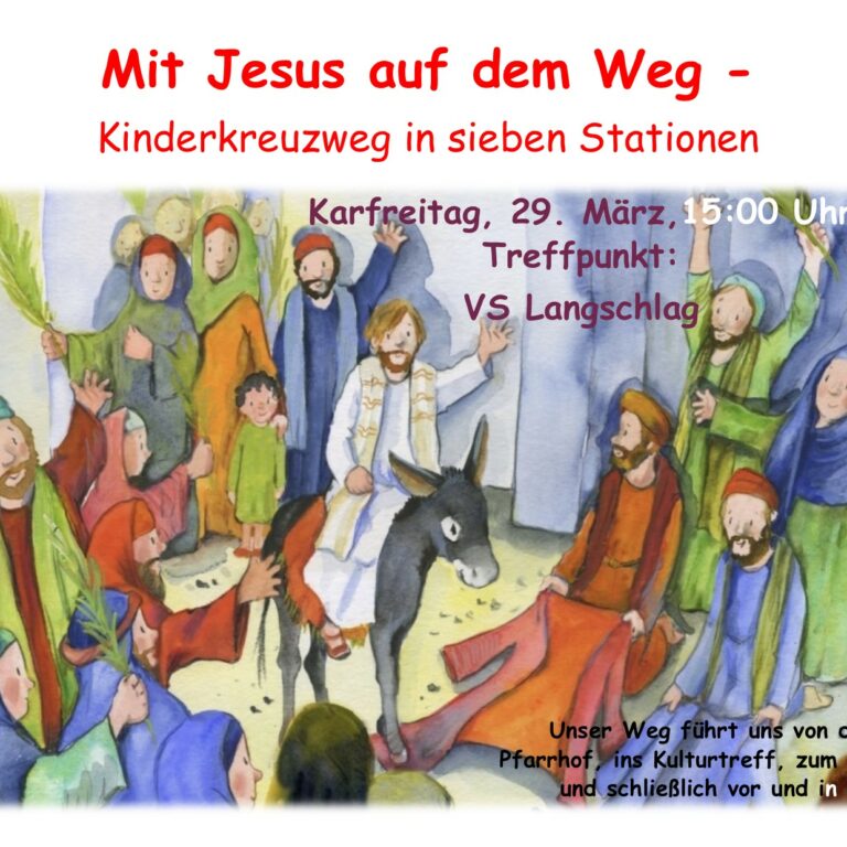 Mehr über den Artikel erfahren Herzliche Einladung zum Kinderkreuzweg