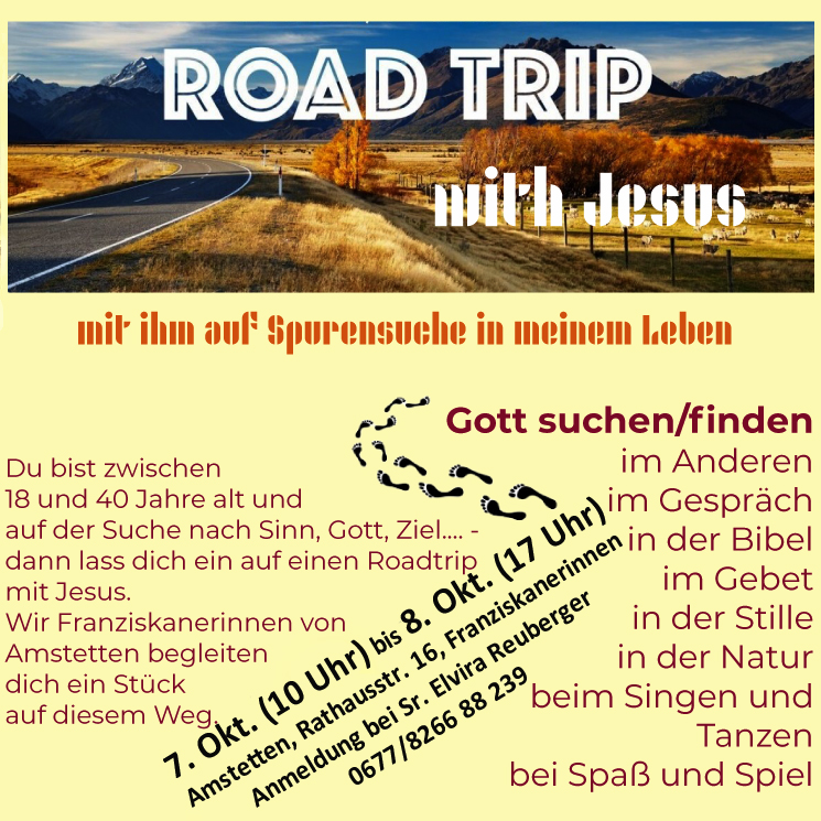 Mehr über den Artikel erfahren Einladung zum ROAD TRIP with Jesus