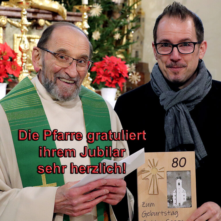 Mehr über den Artikel erfahren Altpfarrer Johann Lueger feiert 80. Geburtstag