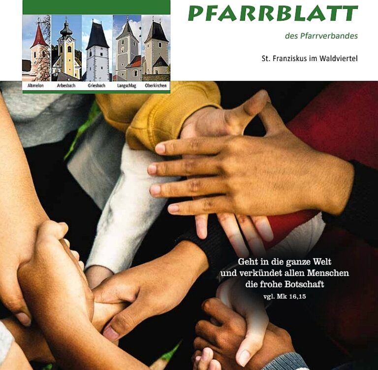 Mehr über den Artikel erfahren Pfarrblatt Juli – Oktober 2024