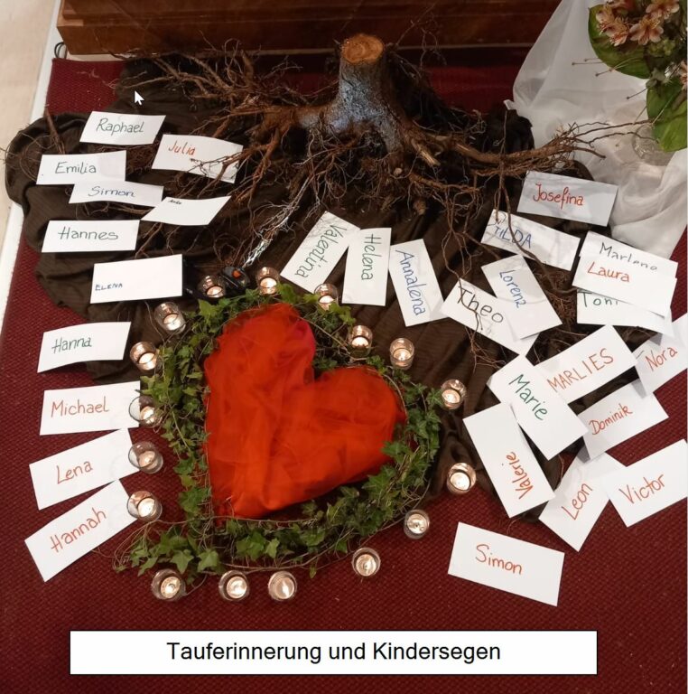 Mehr über den Artikel erfahren Wortgottesfeier mit Tauferinnerung und Kindersegen