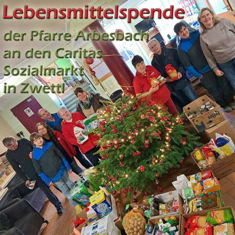Mehr über den Artikel erfahren Lebensmittelspende für Sozialmarkt Zwettl